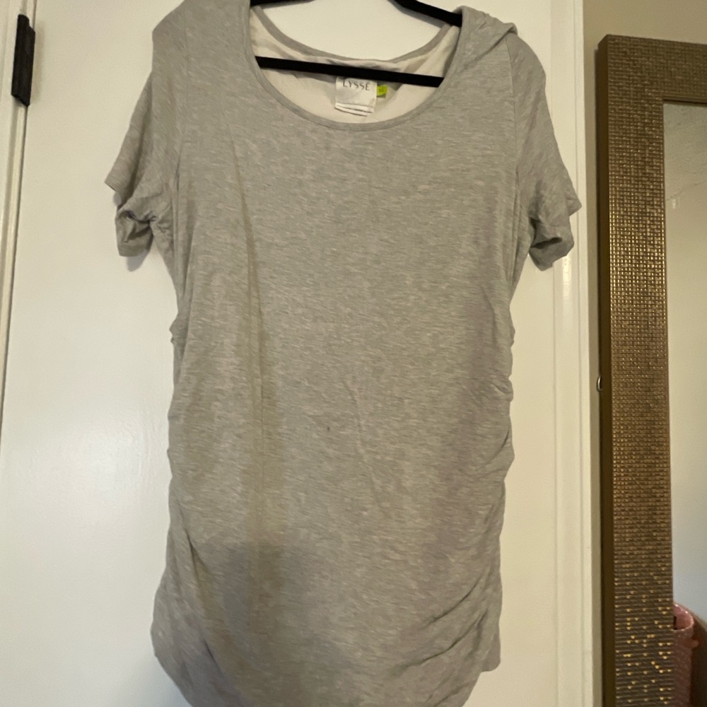 Lysse Light Gray Short Sleeve Top
